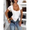 Biele basic body AMOURA s krátkym rukávom (Veľkosť ONESIZE)