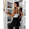 Bílé elastické body KOLVANI s krajkou na ramínka (Veľkosť ONESIZE)