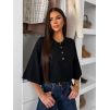 Černé elegantní polo tričko GIVONA s límečkem (Veľkosť ONESIZE)