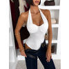 Biele elegantné body MELAIA (Veľkosť M/L)