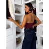 Vínové elegantné body MELAIA (Veľkosť M/L)
