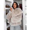 154577 kremovy faux fur kozesinovy kabatek auralie s limcem