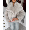 154577 2 kremovy faux fur kozesinovy kabatek auralie s limcem