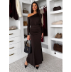 154595 1 tmave hnede elegantni dlouhe saty jarelia s dlouhym rukavem