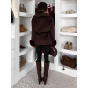 154598 2 tmave hnedy luxusni flausovy kabat briena s kozesinkou