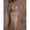 154625 8 bezove trpytive luxusni plesove spolecenske saty liliana