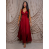 154643 4 bordo satenove spolecenske saty ezmira s vystrihem