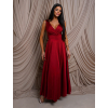 154643 3 bordo satenove spolecenske saty ezmira s vystrihem