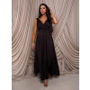 154646 1 tmave hnede satenove spolecenske saty ezmira s vystrihem