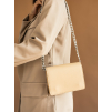 Béžová elegantná kabelka ANYA so striebornou retiazkou