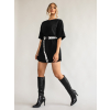 27486 3 cerne delsi oversize triko saty soren s kratkym rukavem