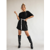 27486 4 cerne delsi oversize triko saty soren s kratkym rukavem