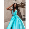 Svetlomodré elegantné dlhé šaty FAIRYTALE