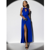 Kráľovsky modré elegantné šaty KATIE s viazaním