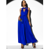 Kráľovsky modré elegantné šaty KATIE s viazaním