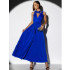 Kráľovsky modré elegantné šaty KATIE s viazaním
