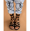 Černé šněrovací sandálky LACE (Veľkosť 36)