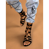 Černé šněrovací sandálky LACE (Veľkosť 36)