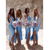 30084 4 svetle modre dlouhe leskle saty roses s rozparkem