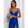 Kráľovsky modré elegantné dlhé šaty FAIRYTALE