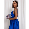 Kráľovsky modré elegantné dlhé šaty FAIRYTALE