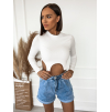 28401 bily crop top salty s dlouhym rukavem
