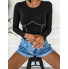 28455 2 cerny crop top contour s dlouhym rukavem