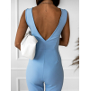 Modrý dlhý elegantný overal CLUB