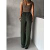 30822 5 khaki elegantni siroke kalhoty coral s rozsirenymi nohavicemi