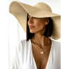 Krémový veľký slamený klobúk REESE