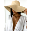 Krémový veľký slamený klobúk REESE
