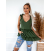 30915 khaki volnejsi volankovy top valerie
