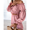 31023 2 staroruzovy elegantni kratky komplet romantic