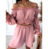 31023 3 staroruzovy elegantni kratky komplet romantic