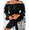 31026 4 cerny elegantni kratky komplet romantic