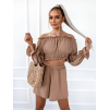 31029 2 hnedy elegantni kratky komplet romantic