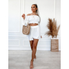 31032 8 bily elegantni kratky komplet romantic
