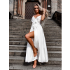 Biele elegantné dlhé šaty FAIRYTALE