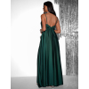 Smaragdové dlhé lesklé šaty PERFECTLY