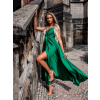 Tmavozelené elegantní dlouhé šaty FAIRYTALE