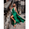 Tmavozelené elegantní dlouhé šaty FAIRYTALE