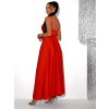 Červené elegantné dlhé šaty FAIRYTALE