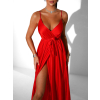 Červené elegantné dlhé šaty FAIRYTALE