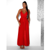 Červené elegantné dlhé šaty FAIRYTALE