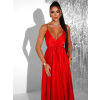 Červené elegantné dlhé šaty FAIRYTALE