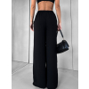 Čierne elegantné nohavice CORAL s rozšírenými nohavicami
