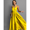 Žlté dlhé lesklé šaty PERFECTLY