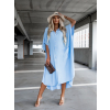 32466 3 svetle modre kosilove oversize saty over s kapsami