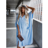 32466 4 svetle modre kosilove oversize saty over s kapsami