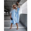 32466 5 svetle modre kosilove oversize saty over s kapsami